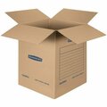 Bankers Box 771400 SmoothMove Basic 18'' x 18'' x 24'' Kraft Brown / Blue Large Moving Box, 15PK 343771400